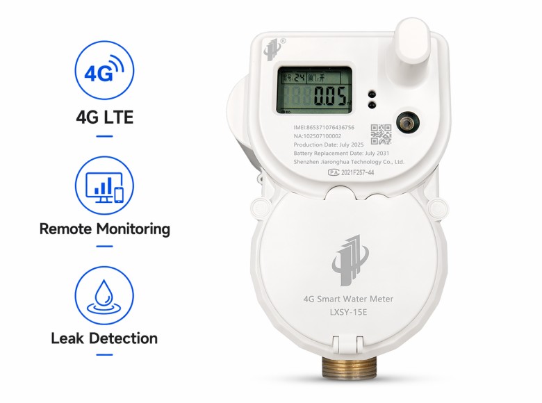 Compteur d'eau intelligent 4G avec connectivité LTE pour la surveillance à distance et la détection des fuites