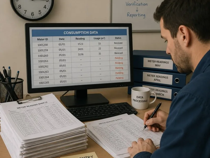 Long reading cycles cause delayed consumption data collection