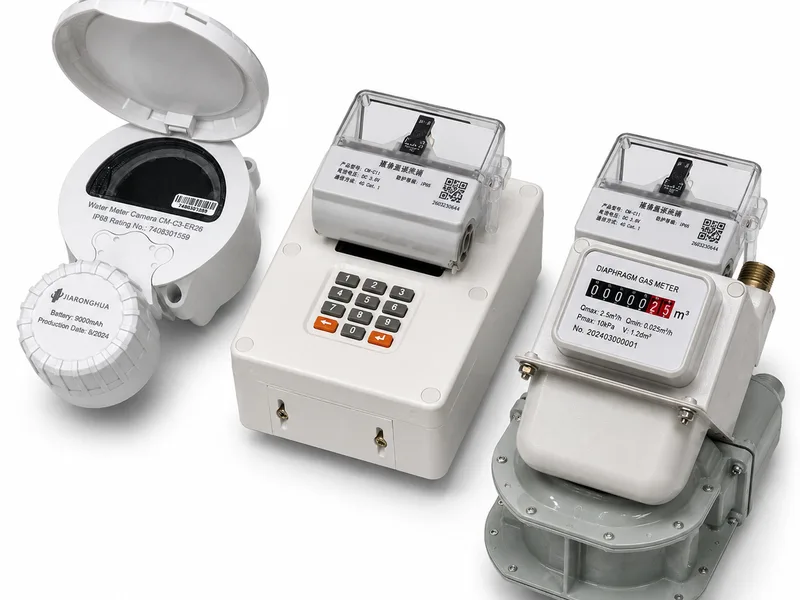 Install camera reading device on existing utility meter for AI remote reading