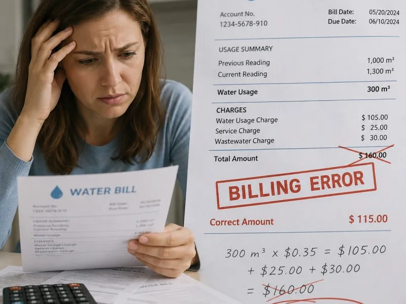 Human recording mistakes in manual meter reading lead to inaccurate billing